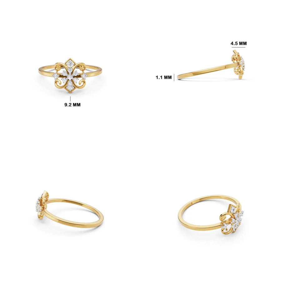 Zarelle Floral Majesty Diamond Ring