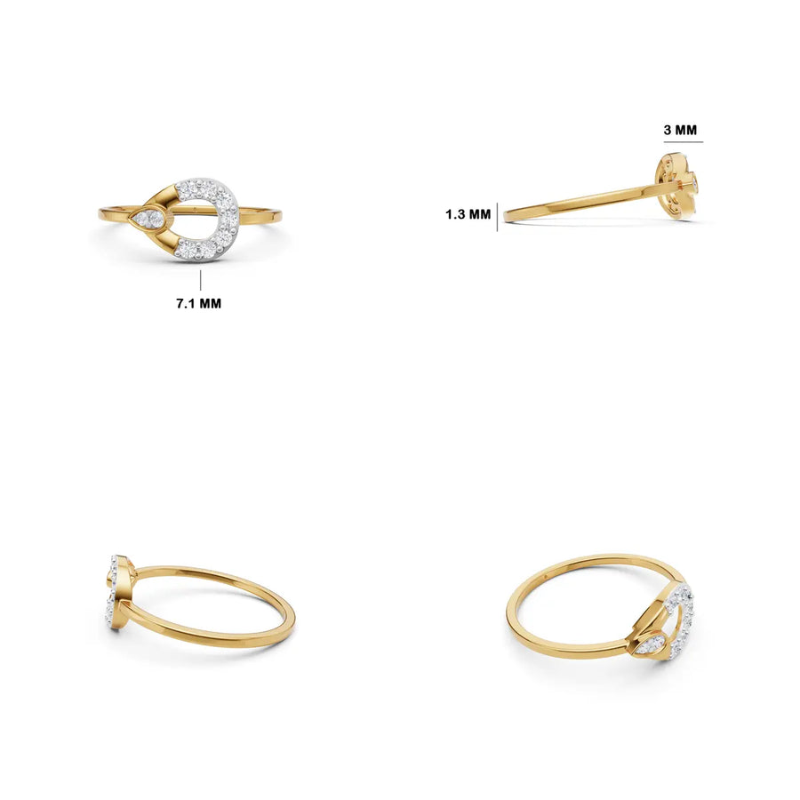 Mira Drop Loop Diamond Ring