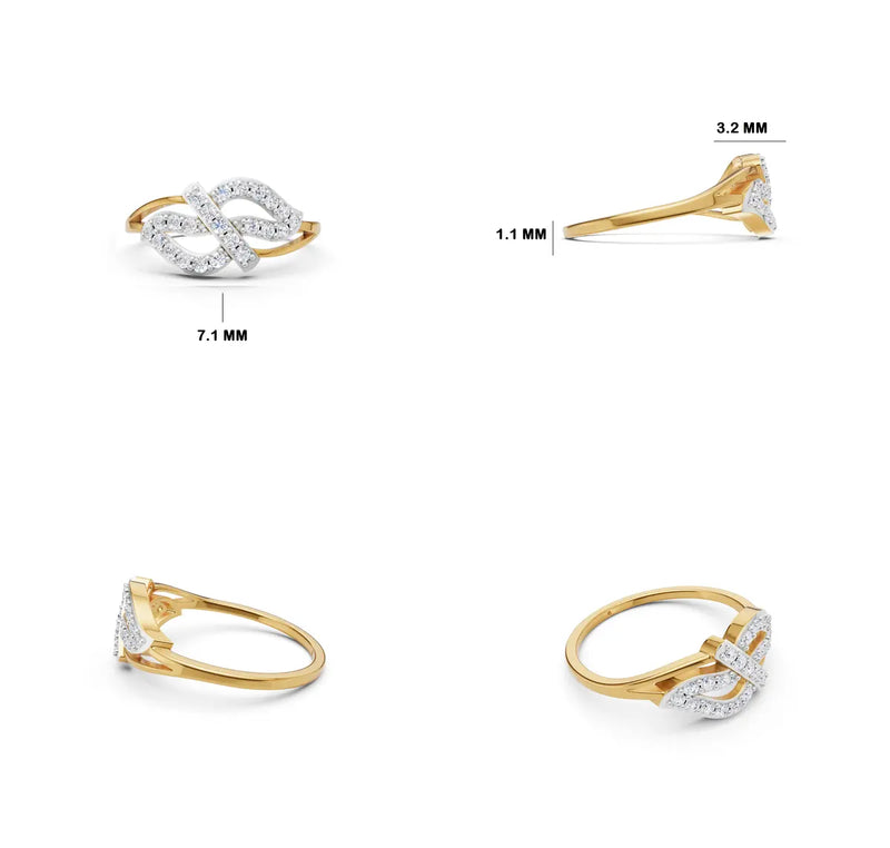Rhea Wave Diamond Ring