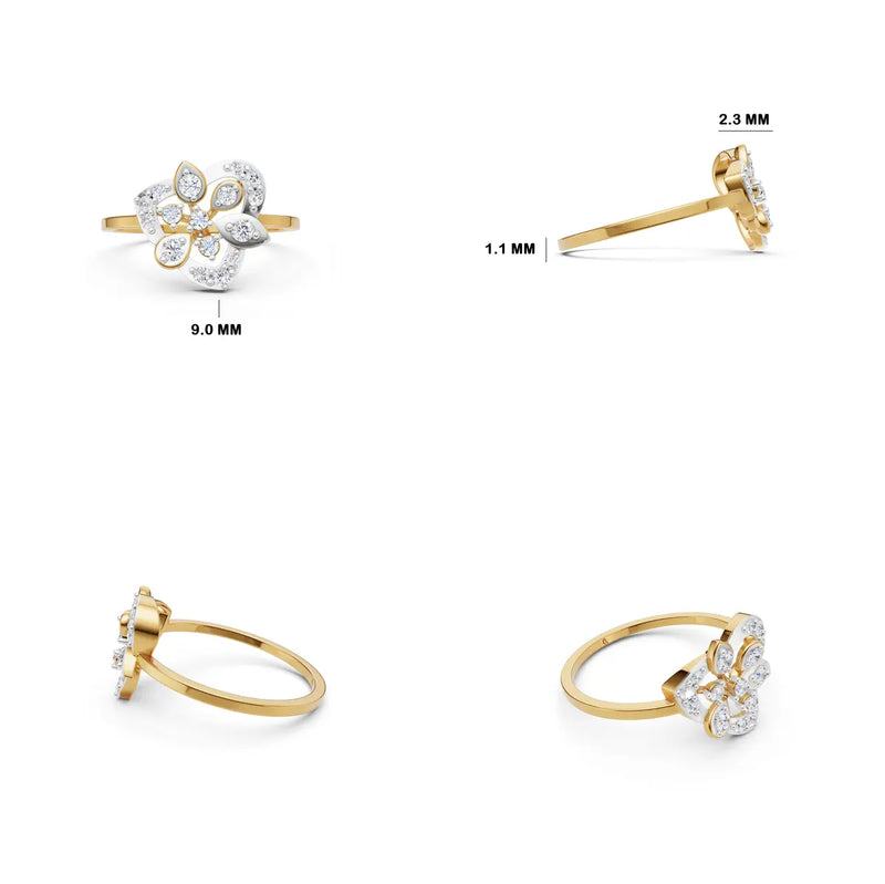 Seraphina Petal Diamond Ring