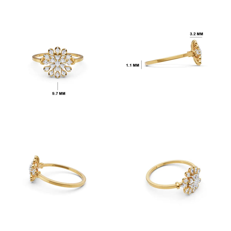 Zarelle Ornate Cluster Diamond Ring