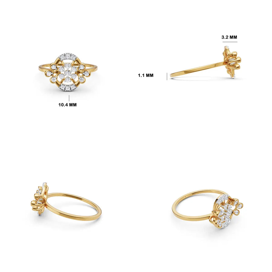 Luminous Bloom Cluster Ring