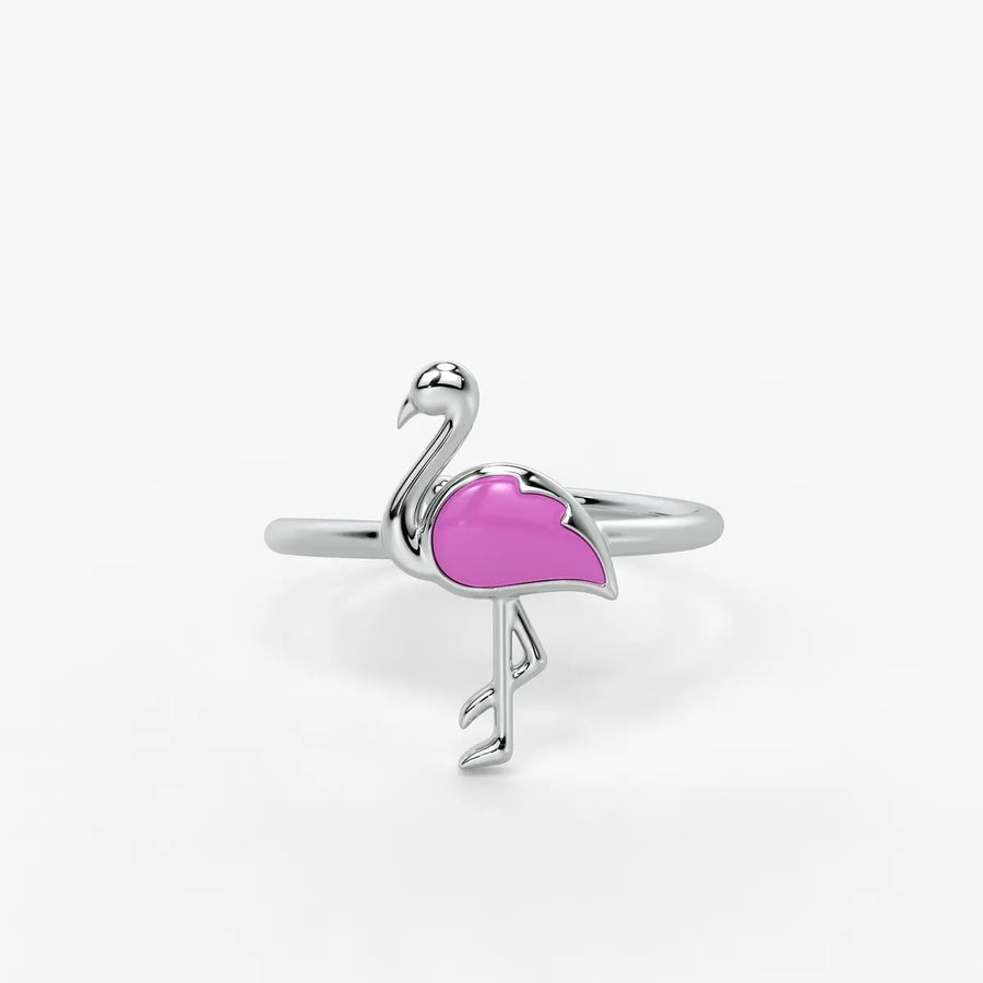 Blush Flamingo Twirl Adjustable Ring