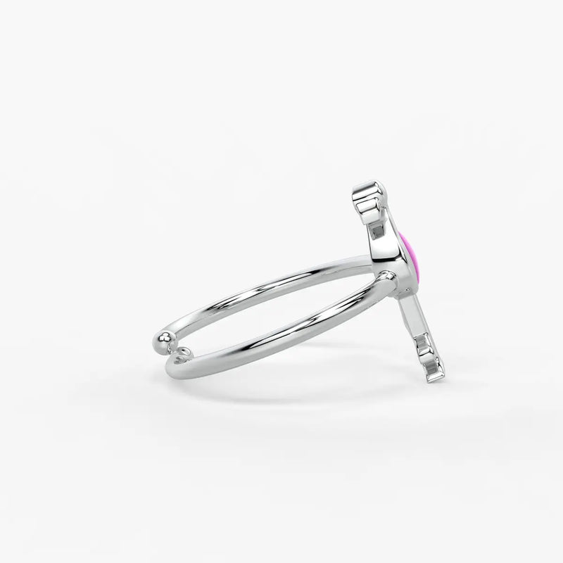 Blush Flamingo Twirl Adjustable Ring