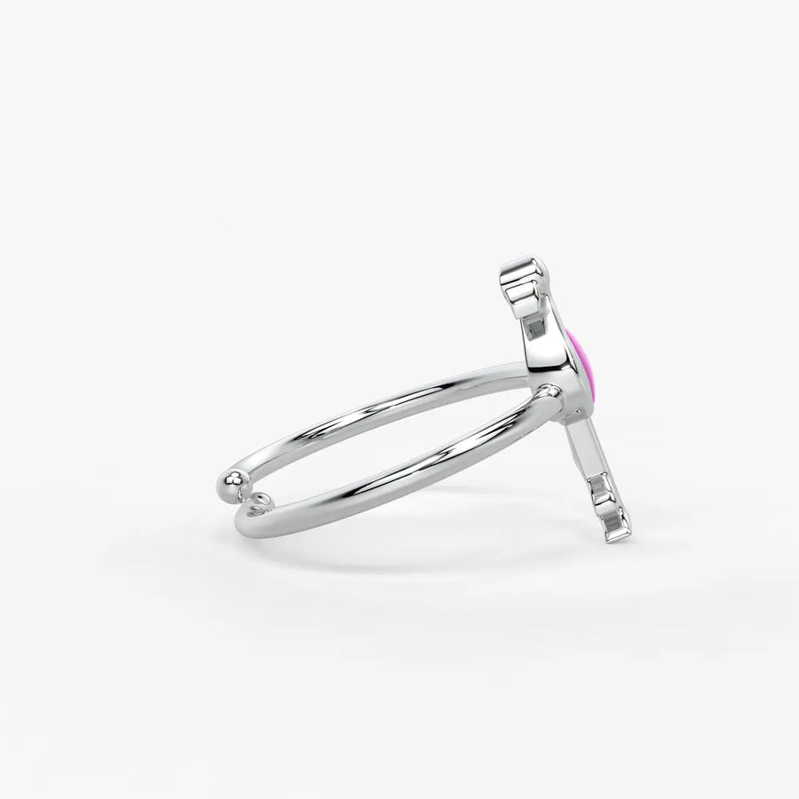 Blush Flamingo Twirl Adjustable Ring