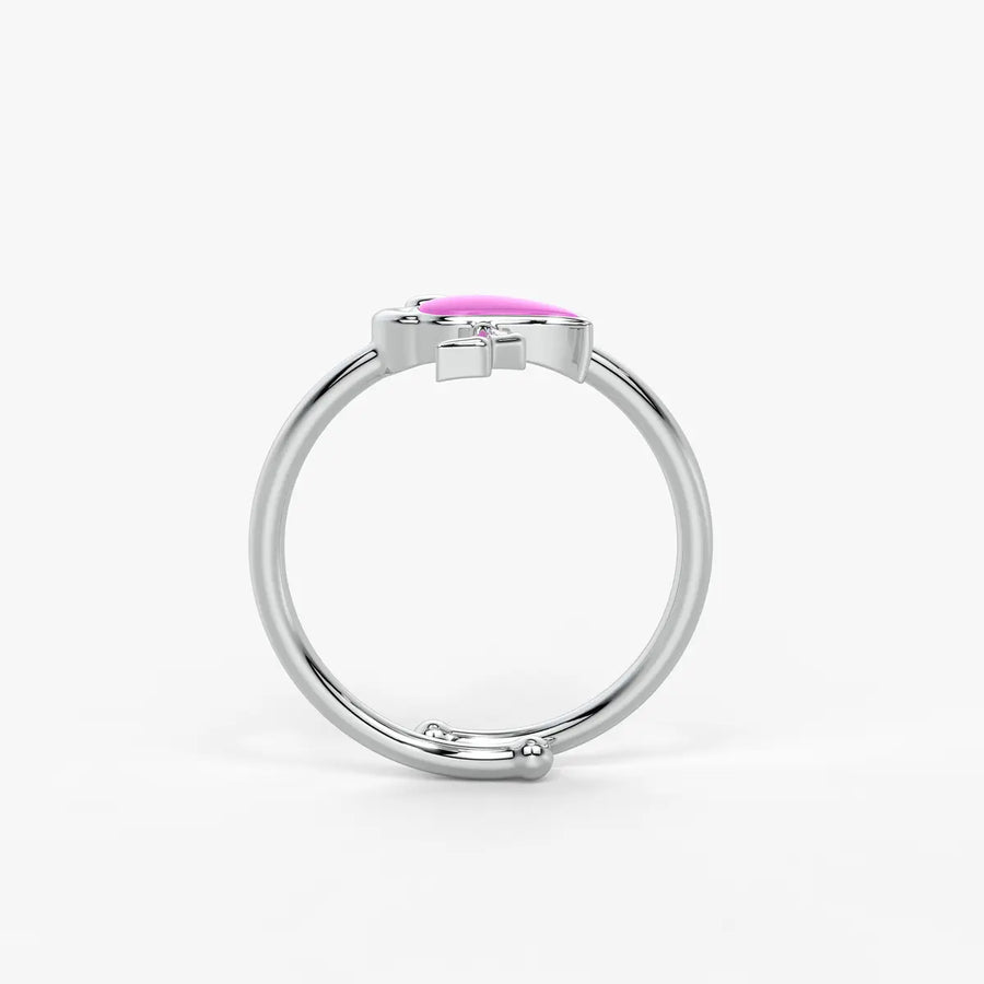 Blush Flamingo Twirl Adjustable Ring