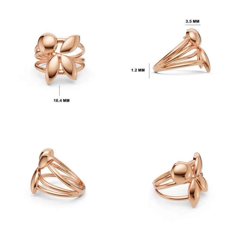 Aurevyn Petal Cluster Ring