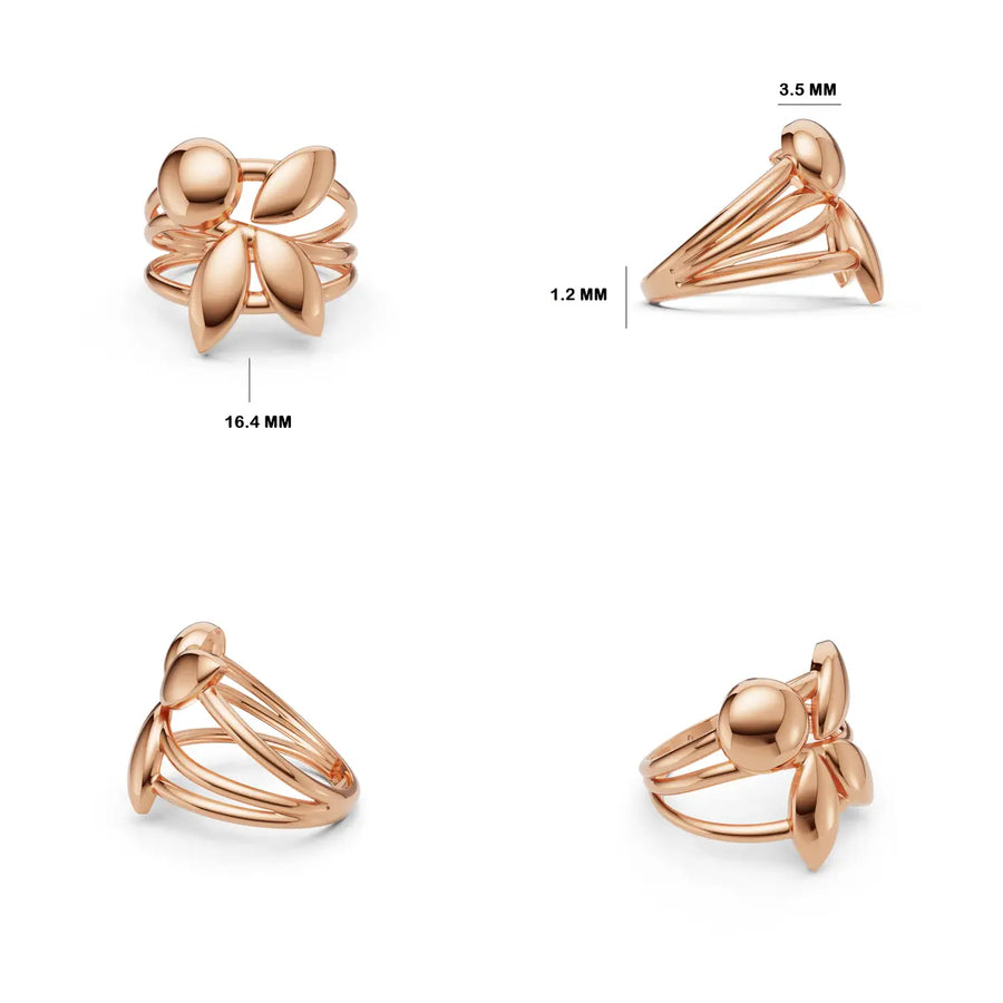 Aurevyn Petal Cluster Ring