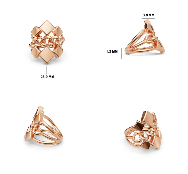 Caelvoria Geometric Link Ring