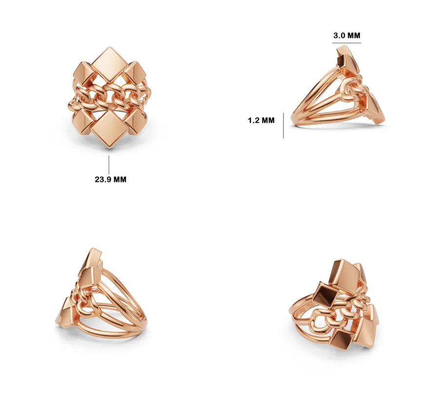 Caelvoria Geometric Link Ring