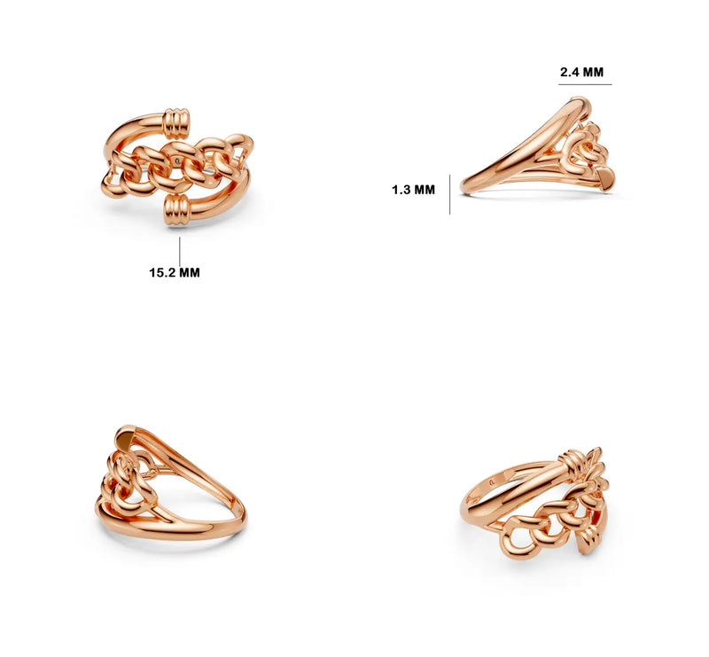Mirevane Interlock Cuff Ring