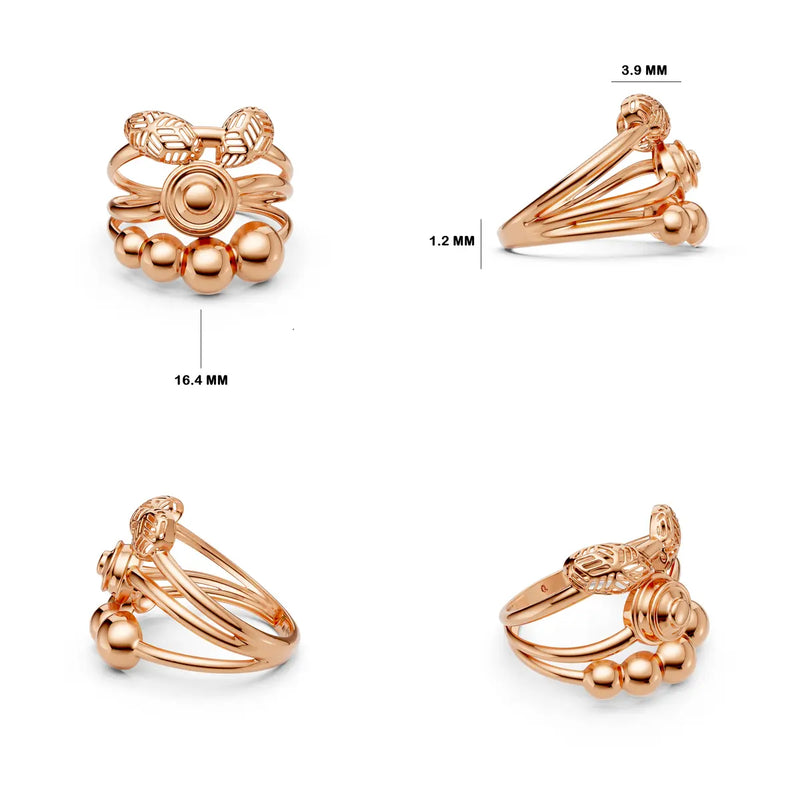 Elowren Leaf Medallion Ring