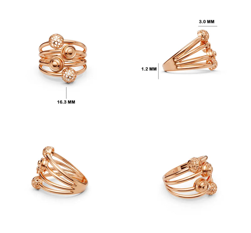 Filigree Orb Cluster Ring