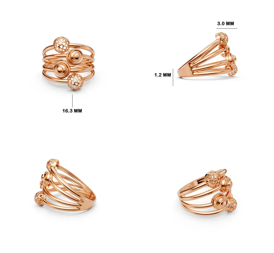 Filigree Orb Cluster Ring