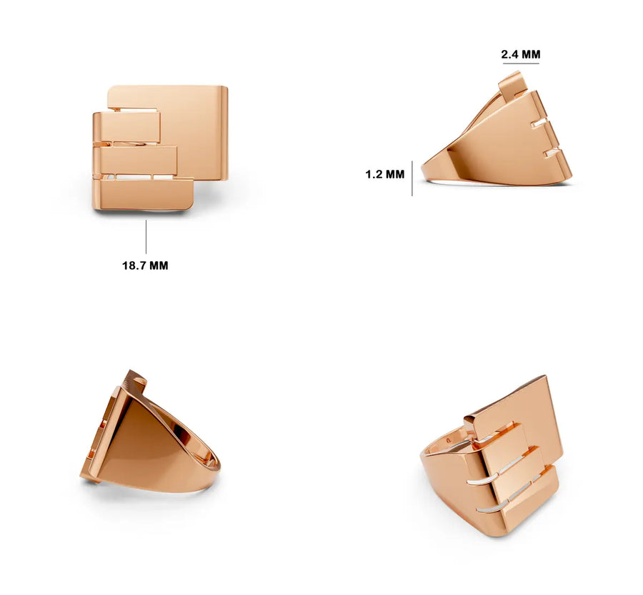 Vesper Offset Block Ring