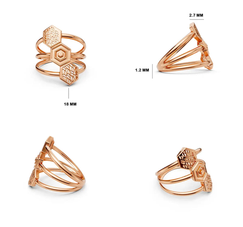 Idalia Hive Matrix Ring