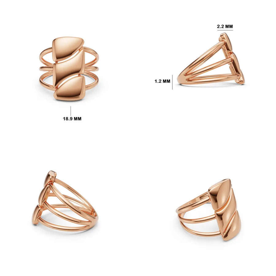 Soraya Sculpted Tier Ring