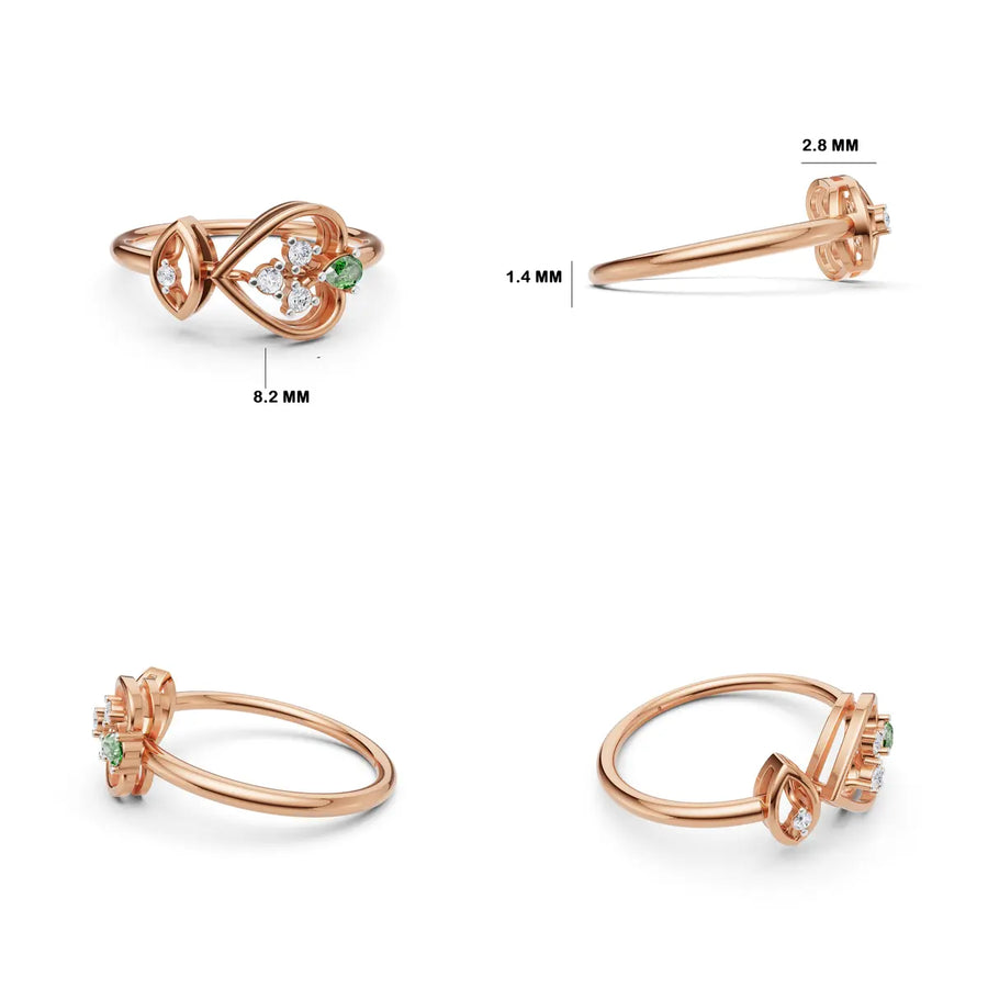 Heartwood Diamond Statement Ring