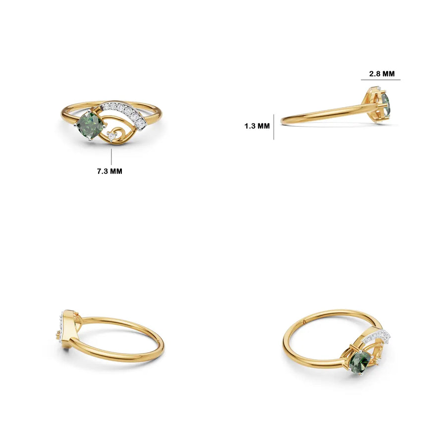Vivante Scroll Diamond Ring