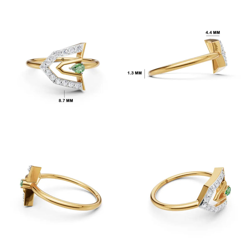 Verdant Canopy Sculptural Diamond Statement Ring