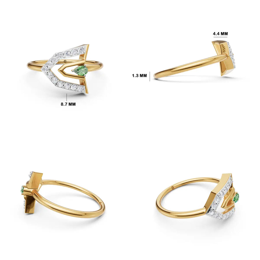 Verdant Canopy Sculptural Diamond Statement Ring