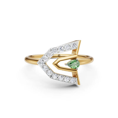 Verdant Canopy Sculptural Diamond Statement Ring