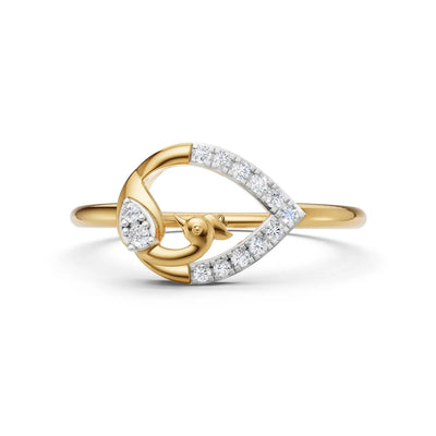 Serpentine Wave Diamond Statement Ring