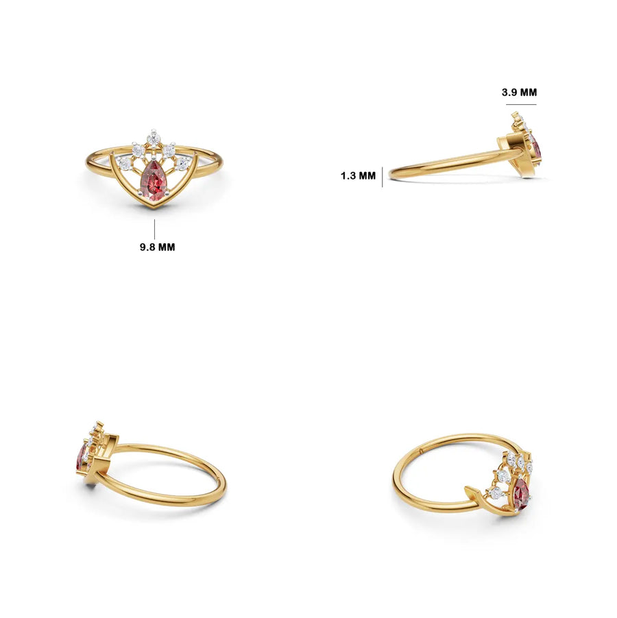 Radiant Crown Diamond Cocktail Ring