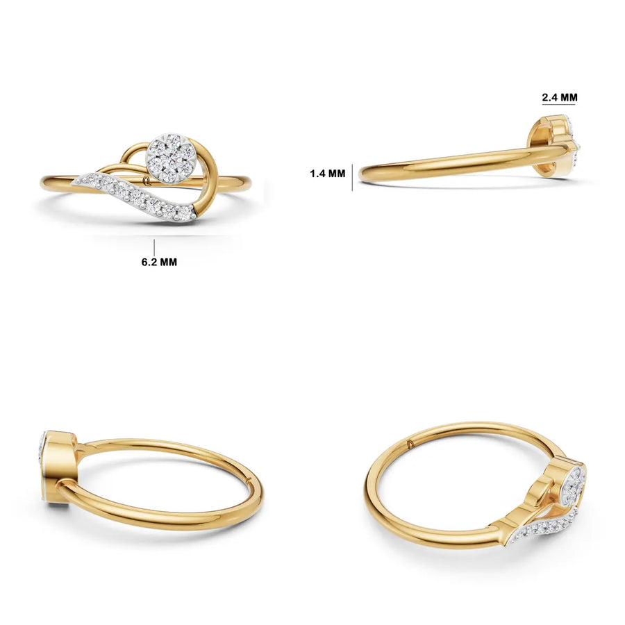 Zephyr Flutter Diamond Statement Ring