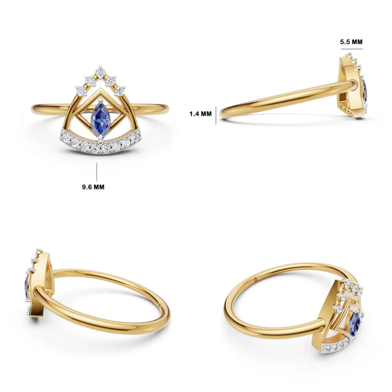 Vivid Prism Fanfare Diamond Statement Ring