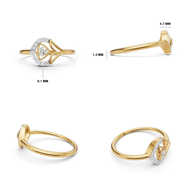 Imperial Petal Diamond Statement Ring