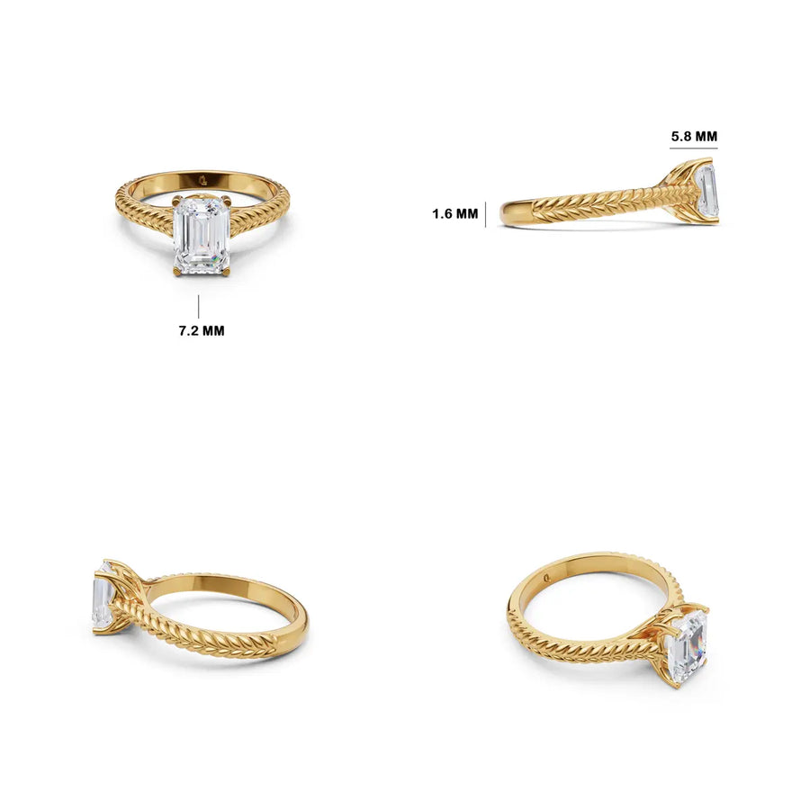 Verona Step Cut Diamond Ring