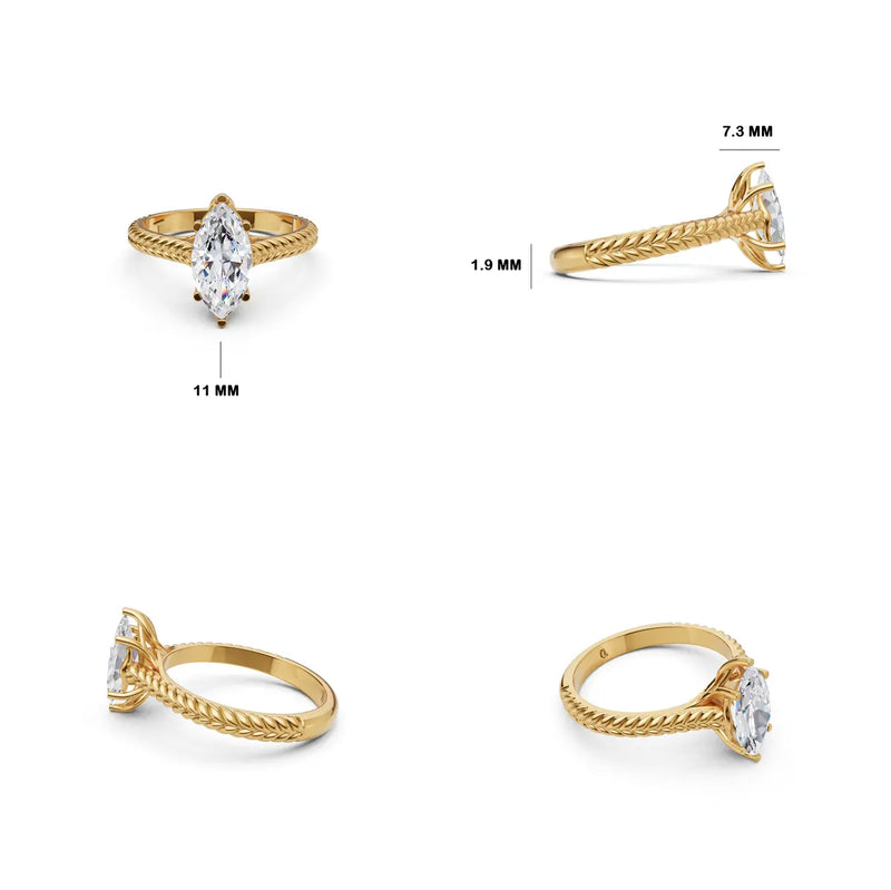 Evadne Marquise Diamond Ring
