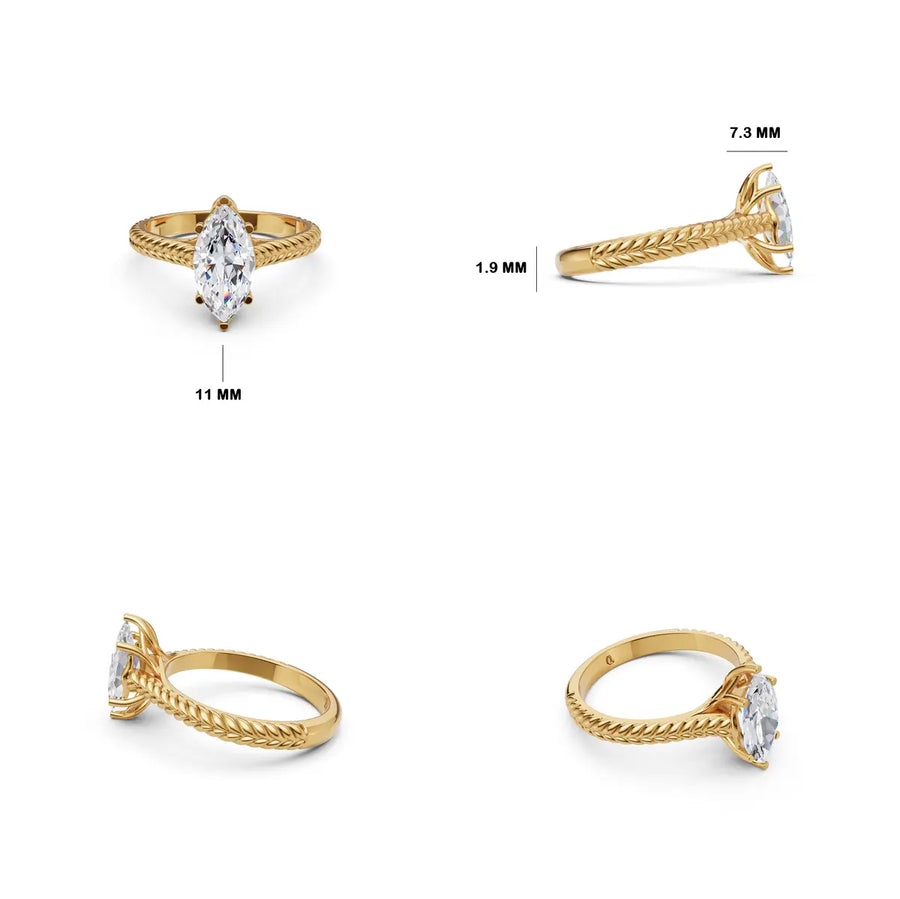 Evadne Marquise Diamond Ring