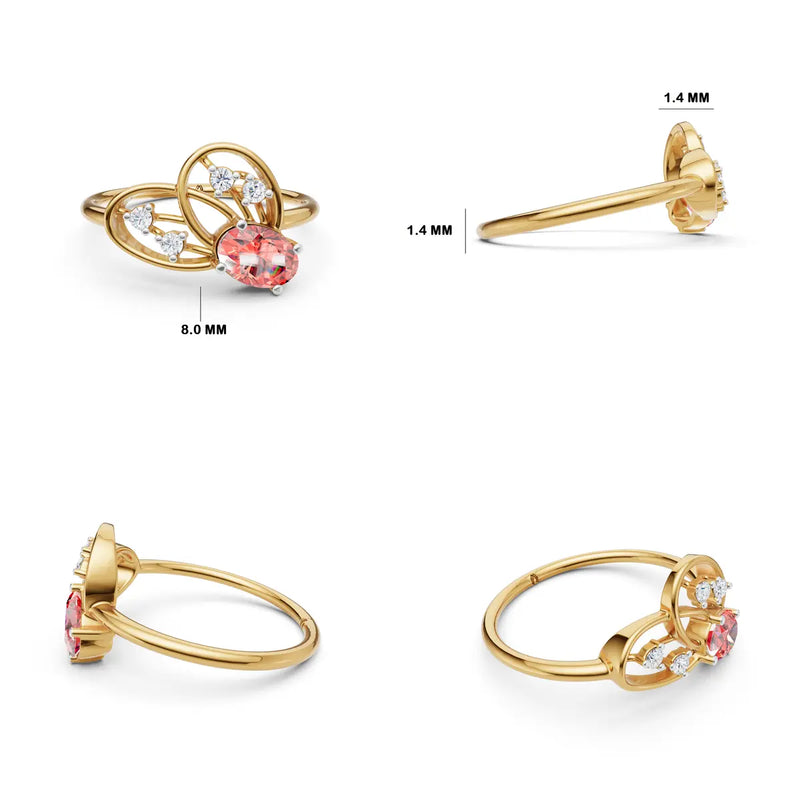 Ethereal Flutter Vine Ring