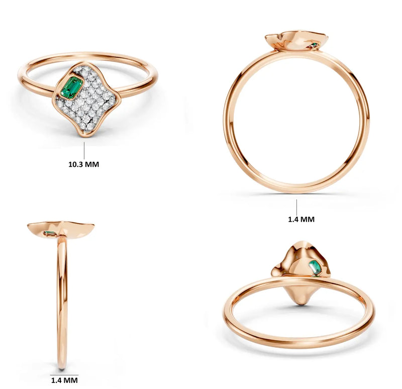 Daphne Mosaic Emerald Ring