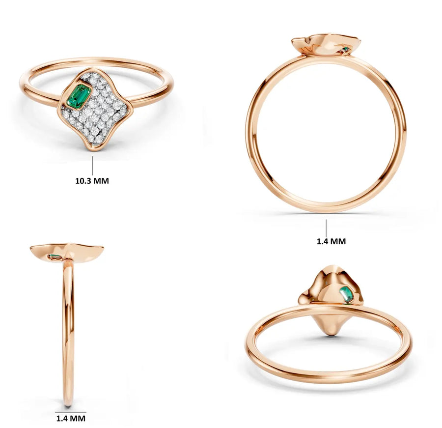 Daphne Mosaic Emerald Ring
