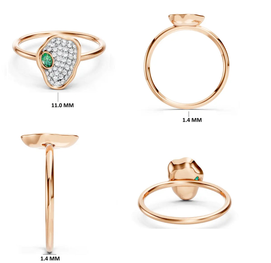 Isla Organic Emerald Ring