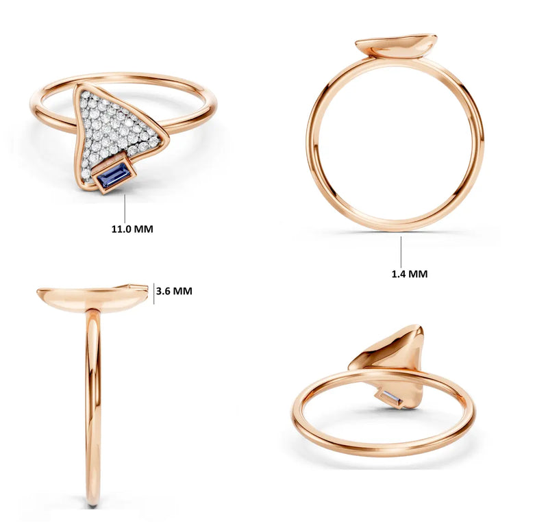 Colette Angular Sapphire Ring