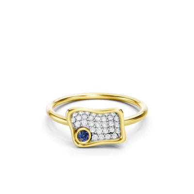Stella Wavy Sapphire Ring
