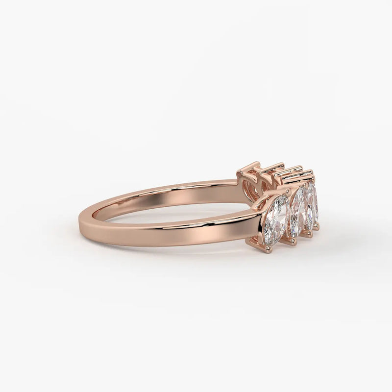 Sylvena Marquise Crest Ring
