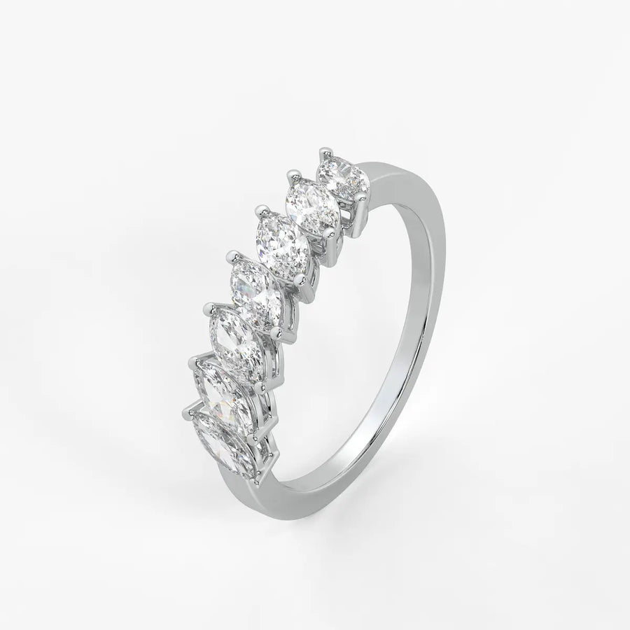 Sylvena Marquise Crest Ring