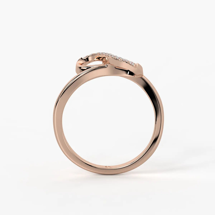 Infinity Twist Diamond Ladies Ring