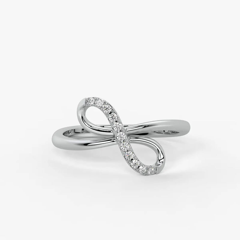 Infinity Twist Diamond Ladies Ring