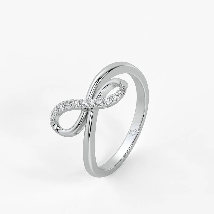 Infinity Twist Diamond Ladies Ring