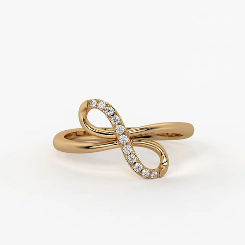 Infinity Twist Diamond Ladies Ring