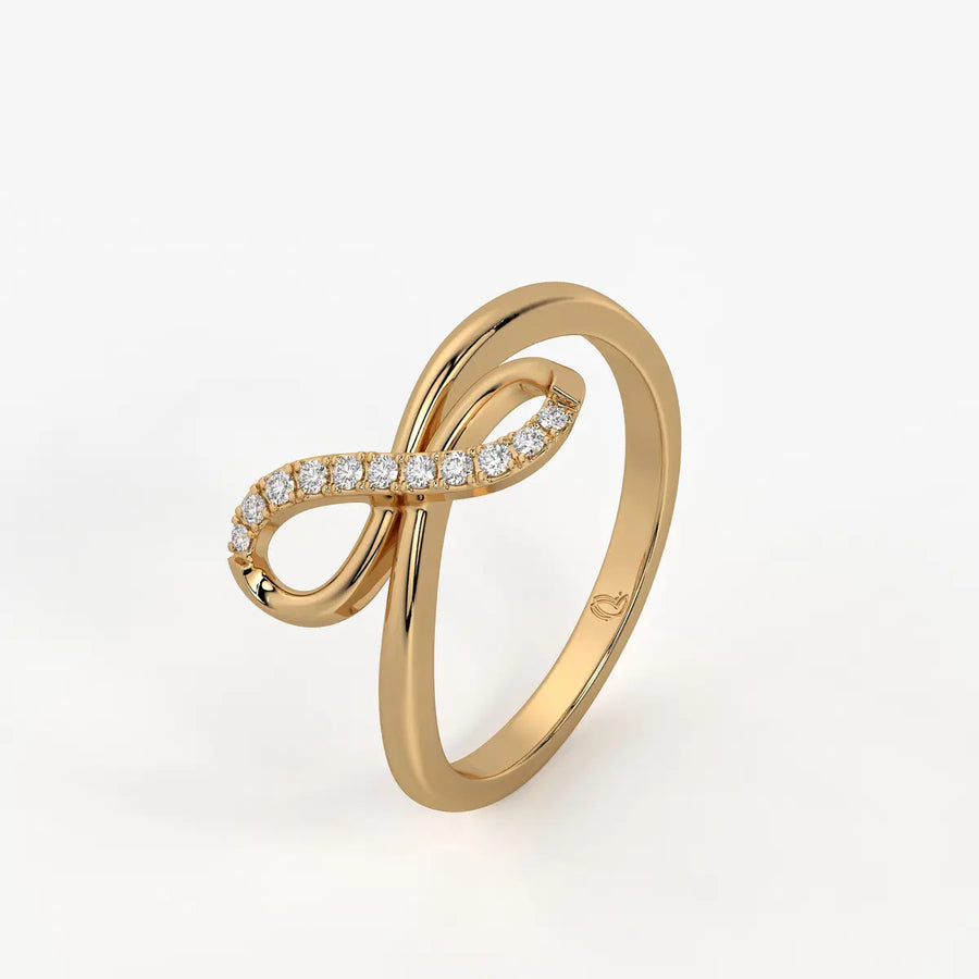 Infinity Twist Diamond Ladies Ring