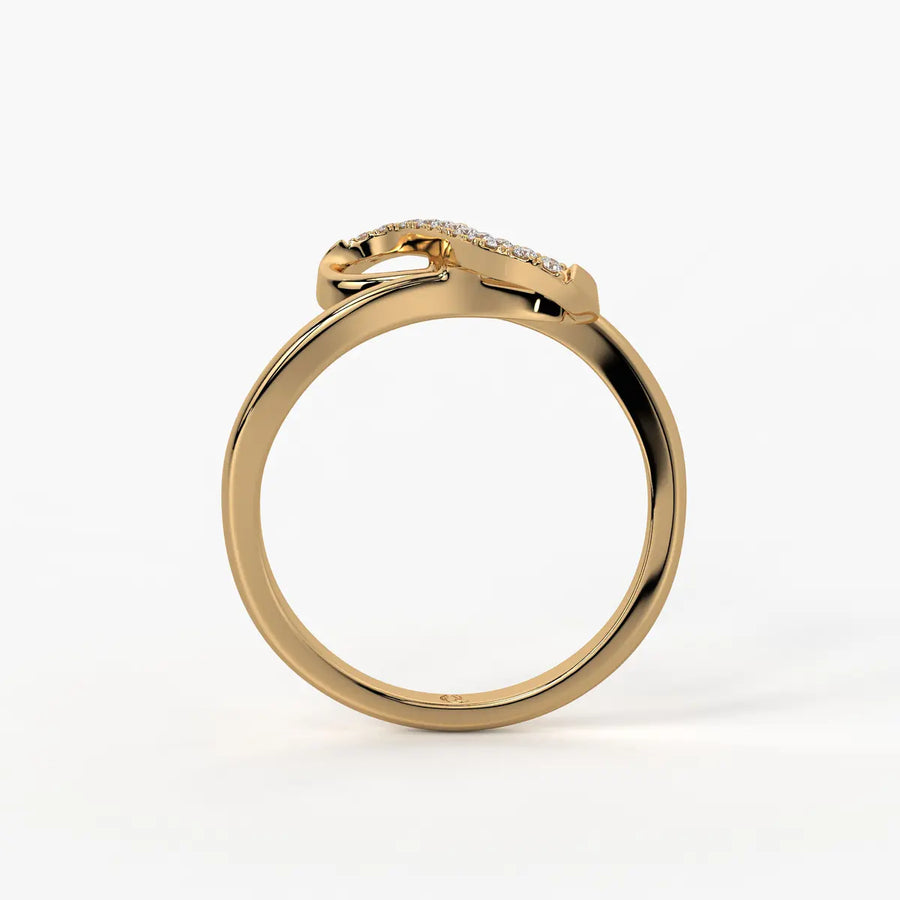 Infinity Twist Diamond Ladies Ring