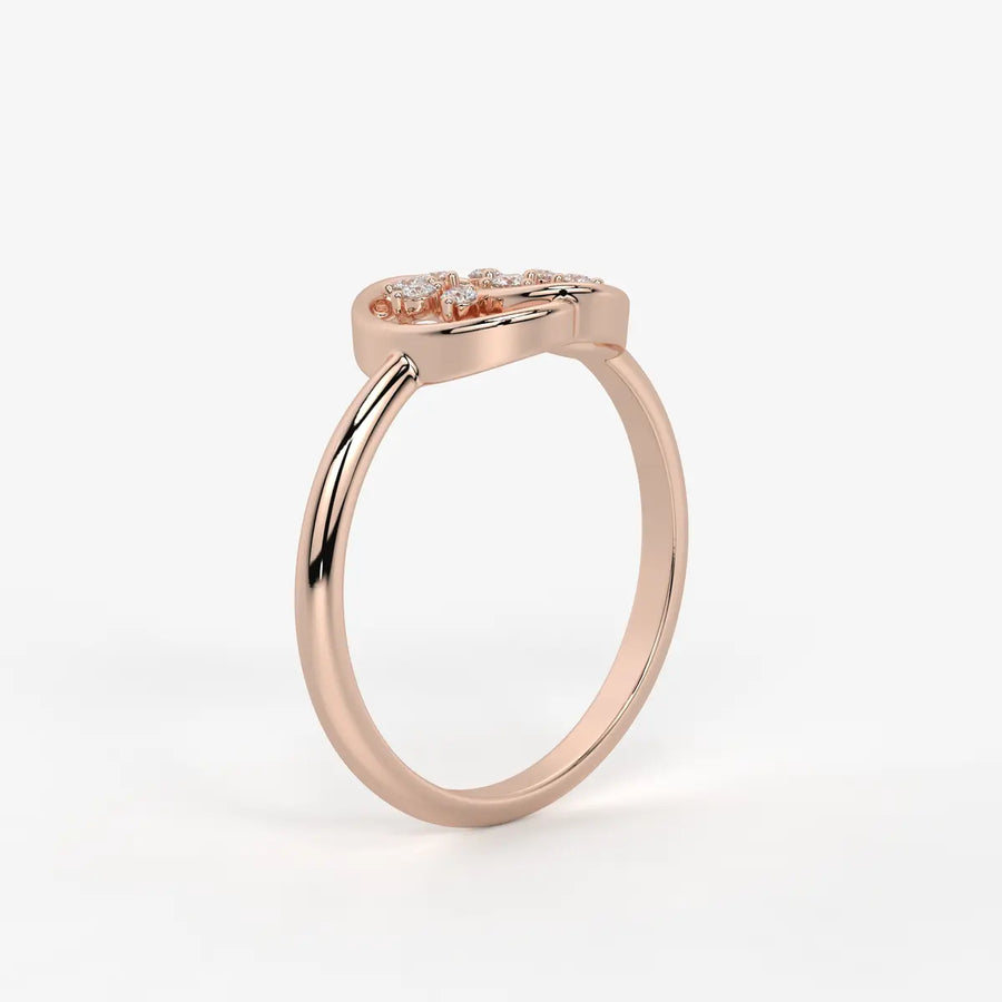 Celestia Floral Swirl Diamond Ring
