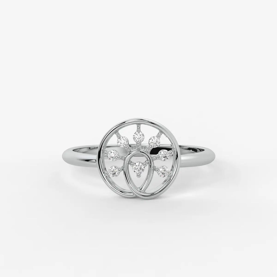 Celestia Floral Swirl Diamond Ring